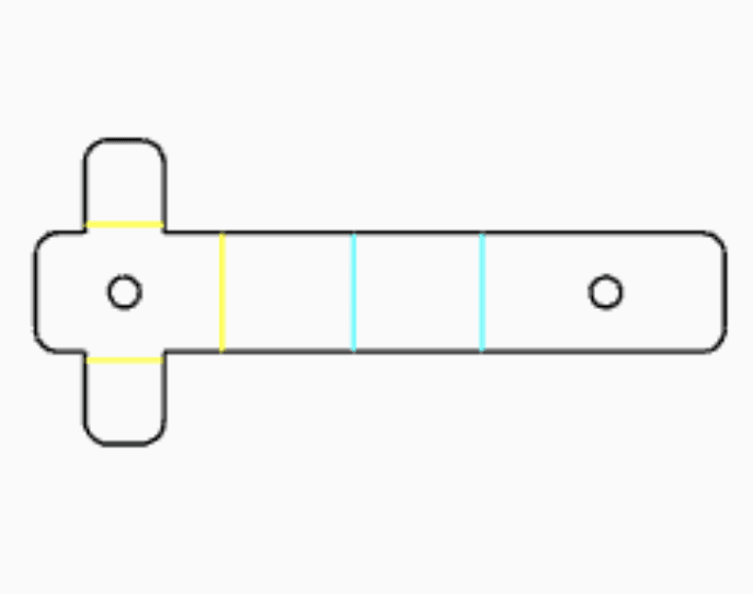 Sample DXF drawing preview for laser cutting order